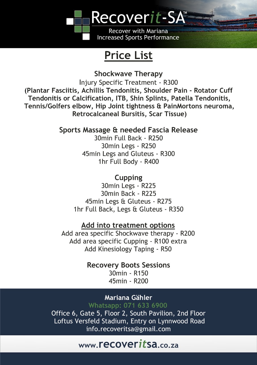 Sports Recovery Specialist RecoveritSA
